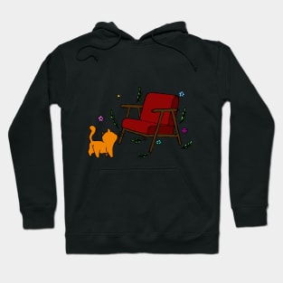 Cat and chair Hoodie